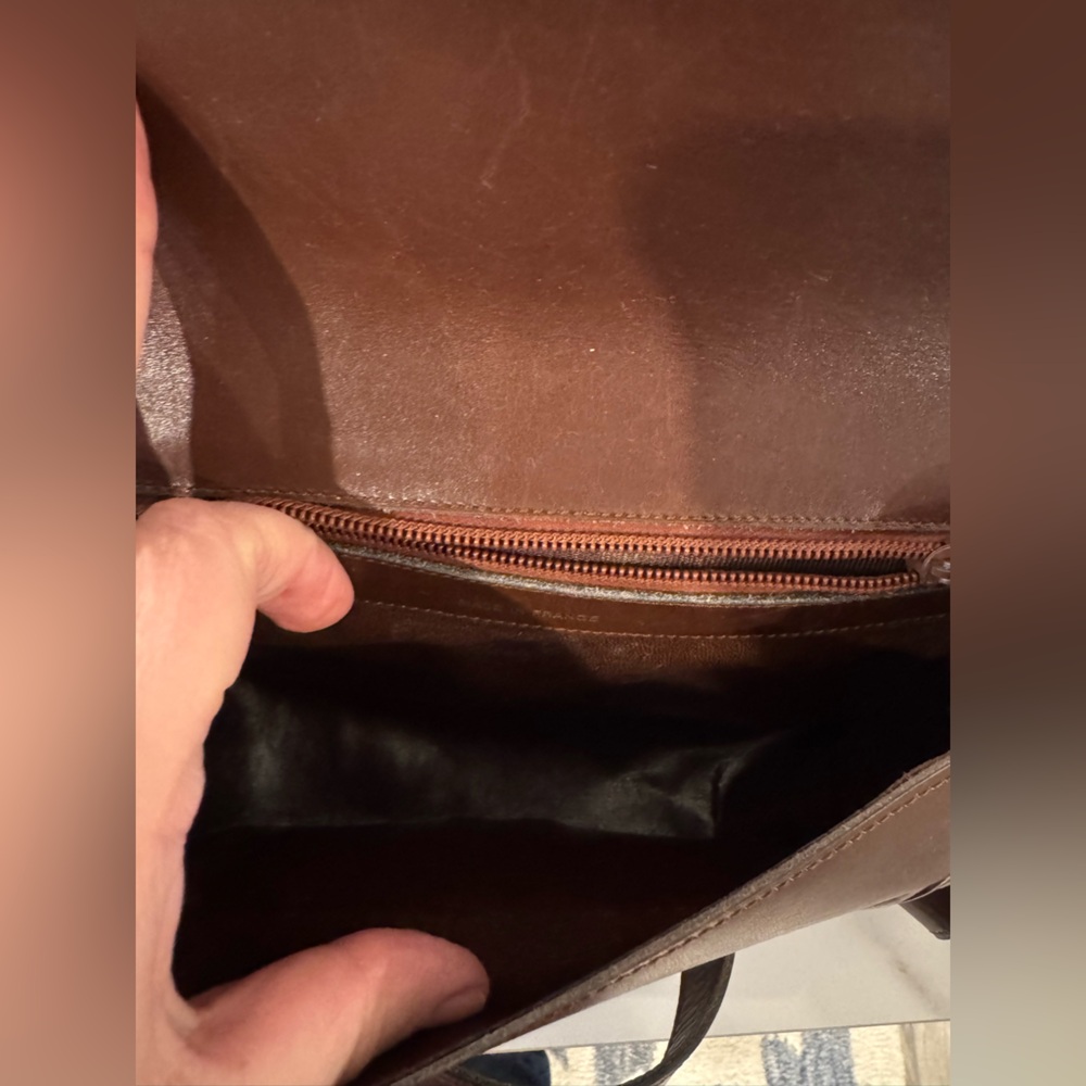 Authenticated Celine Brown Leather Vintage Crecy Crossbody Bag - Picture 10 of 16
